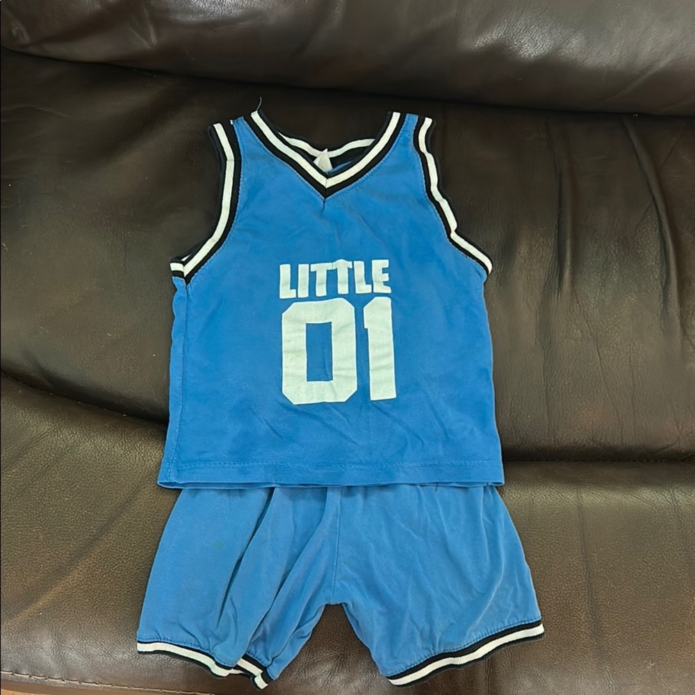 Kids Blue Sports Jersey Set